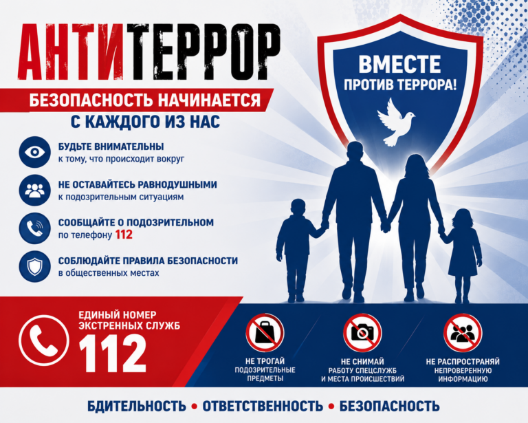 Антитеррор: безопасность начинается с каждого из нас!